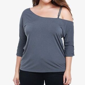 Off-White (not gray)—One Shoulder Blouse